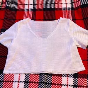 White Crop Shirt
